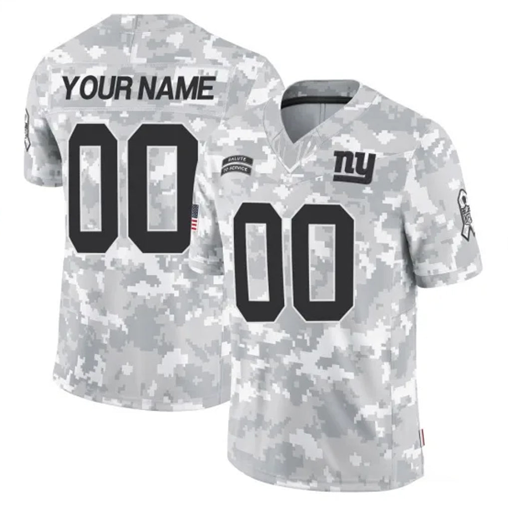 Custom NY.Giants Arctic Camo Salute To Service Limited Game Any Name & Numbers CAdoa Stitched Jerseys