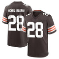 C.Browns #28 Emmanuel McNeil-Warren Player Brown Home Game CAdoa Stitched Jerseys