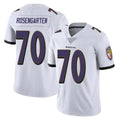 B.Ravens #70 Roger Rosengarten Player White Vapor F.U.S.E. Limited CAdoa Stitched Jerseys