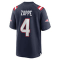 CAdoa NE.Patriots #4 Bailey Zappe Navy Game Player Jersey