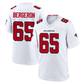 A.Falcons #65 Matthew Bergeron Player White Team Color Home Game CAdoa Stitched Jerseys