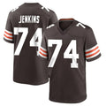 C.Browns #74 Elgton Jenkins Player Brown Home Game CAdoa Stitched Jerseys