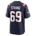 CAdoa NE.Patriots #69 Cole Strange Navy Game Player Jersey