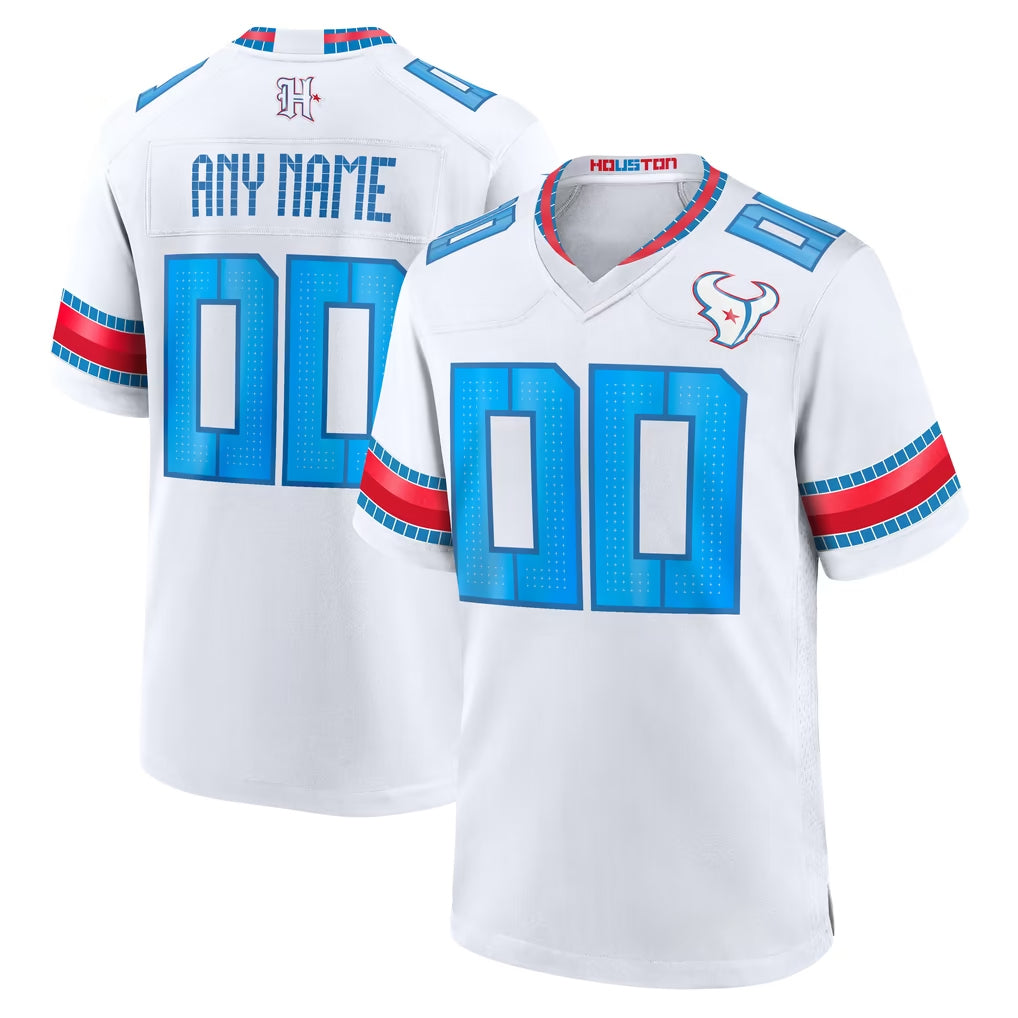 Custom H.Texans Whtie 2026 Rivalries Vapor Home Game Any Name & Numbers CAdoa Stitched jerseys