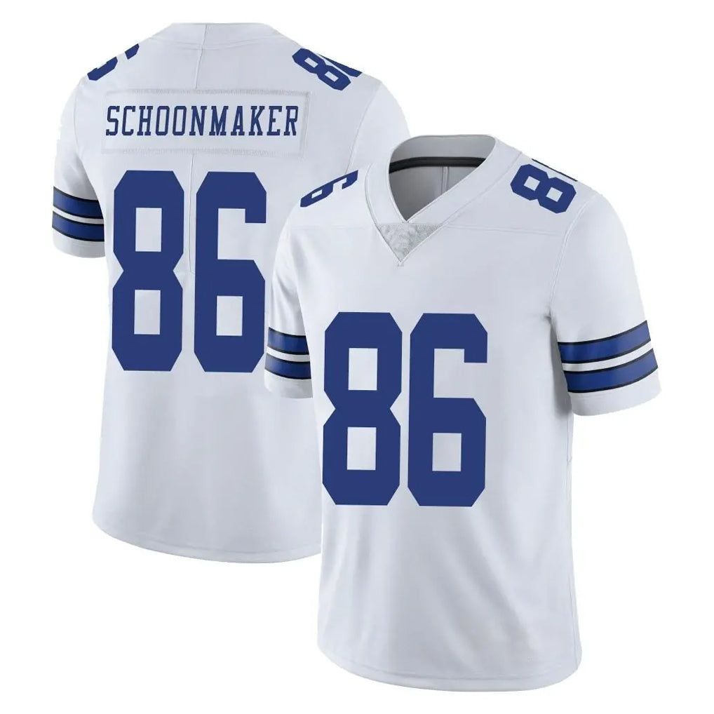 D.Cowboys #86 Luke Schoonmaker Player White Vapor Untouchable Limited Home Game CAdoa Stitched Jerseys