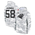 C.Panthers #58 Bobby Okereke Player Arctic Camo Salute to Service Pullover Hoodies Limited Game CAdoa Stitched Jerseys
