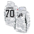 D.Lions #70 Juice Scruggs Player Arctic Camo Salute to Service Hoodies Limited Game CAdoa Stitched Jerseys