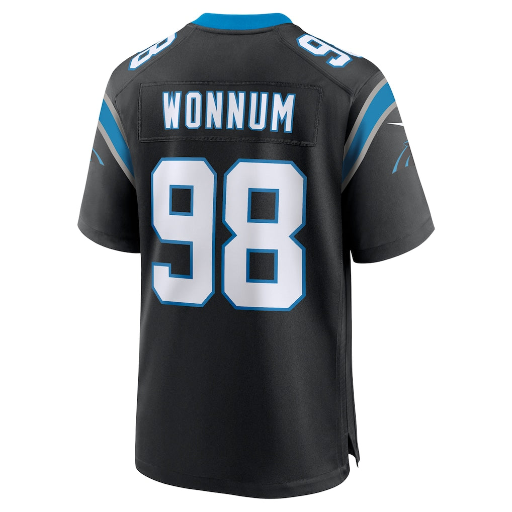 CAdoa C.Panthers #98 D.J. Wonnum Black Game Jersey