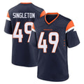 D.Broncos #49 Alex Singleton Player Navy Home Game CAdoa Stitched Jerseys