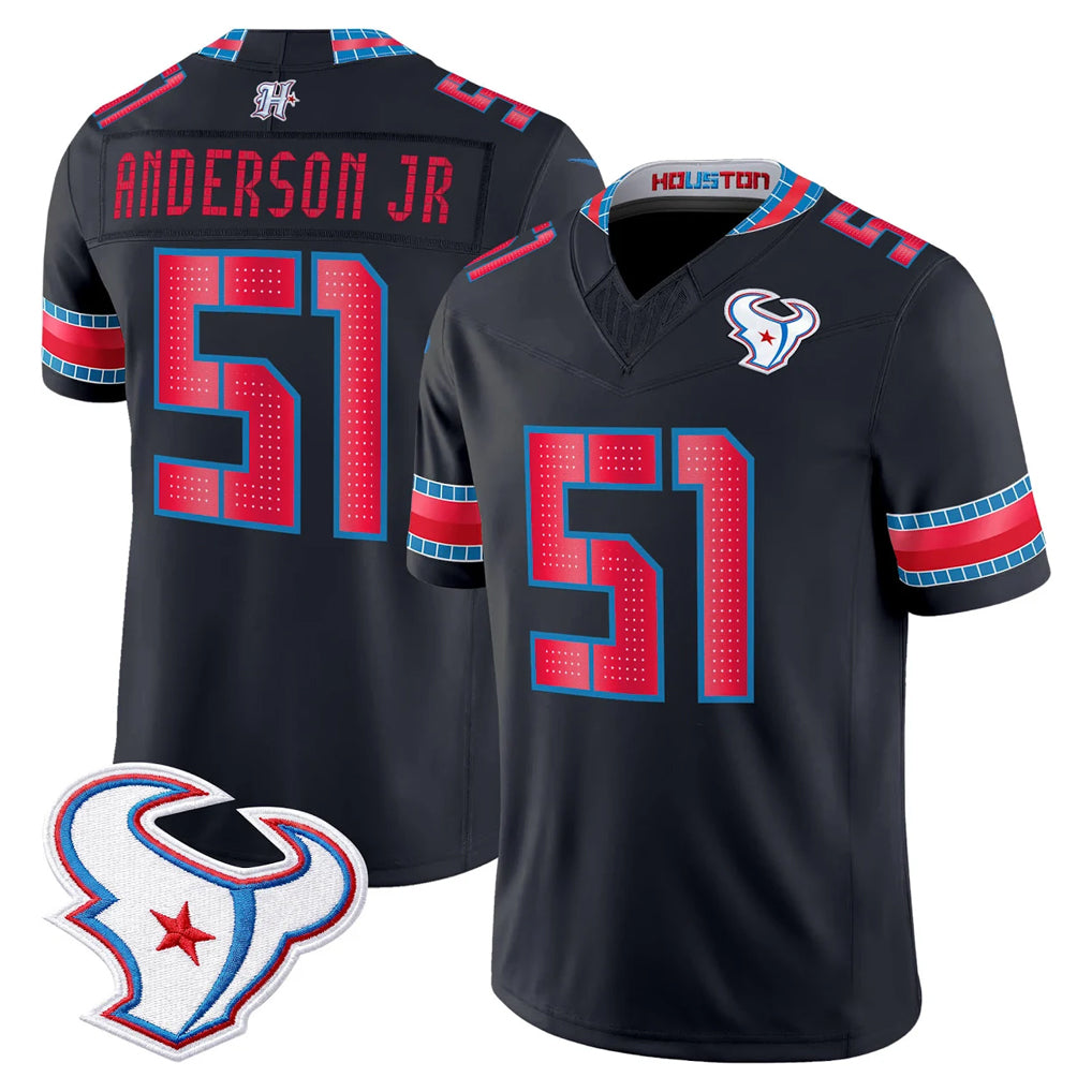 H.Texans #51 Will Anderson Jr. Player Navy 2026 Rivalries Vapor Limited Home Game CAdoa Stitched jerseys