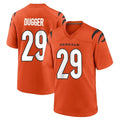 C.Bengals #29 Kyle Dugger Player Orange Home Game CAdoa Stitched Jerseys