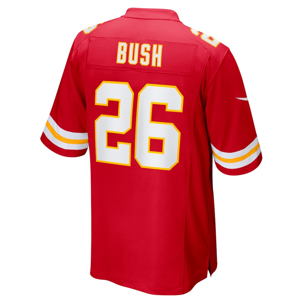 CAdoa KC.Chiefs #26 Deon Bush Red Game Player Jersey