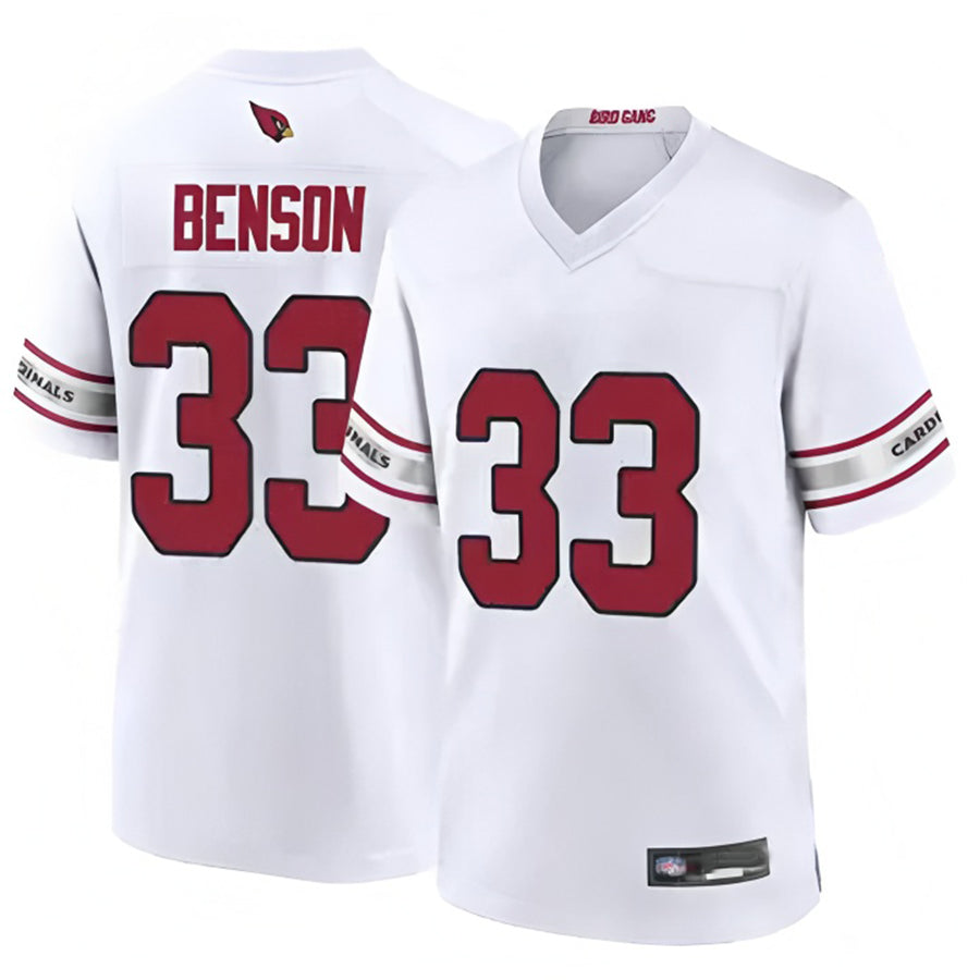 A.Cardinals #33 Trey Benson Player White Game Home beagls Stitched Jerseys