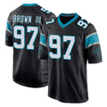 C.Panthers #97 Bobby Brown III Player Black Home Game CAdoa Stitched Jerseys