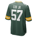 CAdoa GB.Packers #57 Brenton Cox Jr. Green Game Jersey