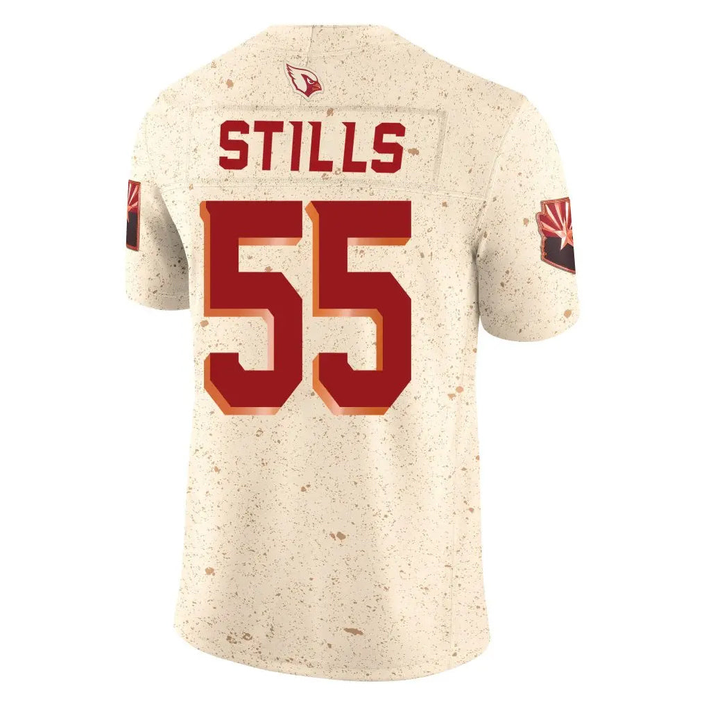 A.Cardinals #55 Dante Stills Player Cream Rivalries Collection Vapor Limited Home Game beagls Stitched Jerseys