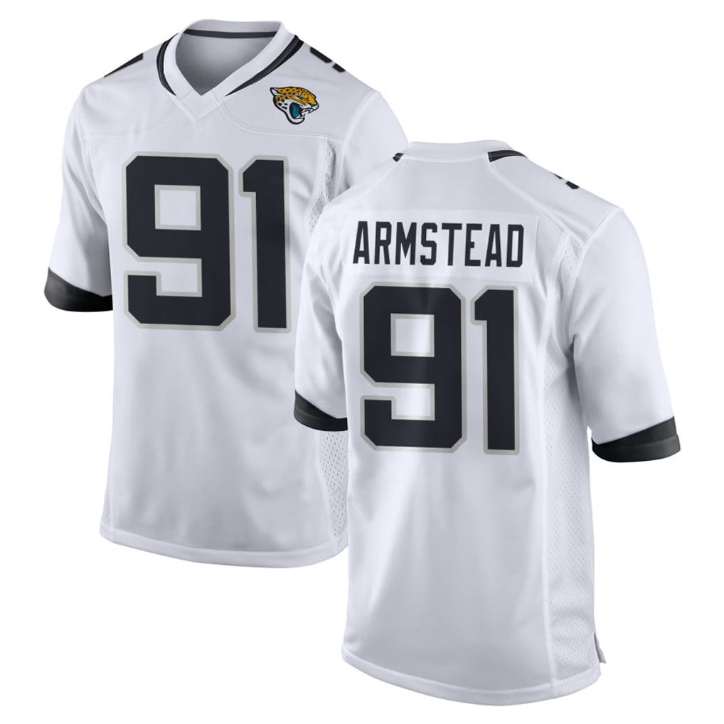 J.Jaguars #91 Arik Armstead Player White Home Game CAdoa Stitched Jerseys