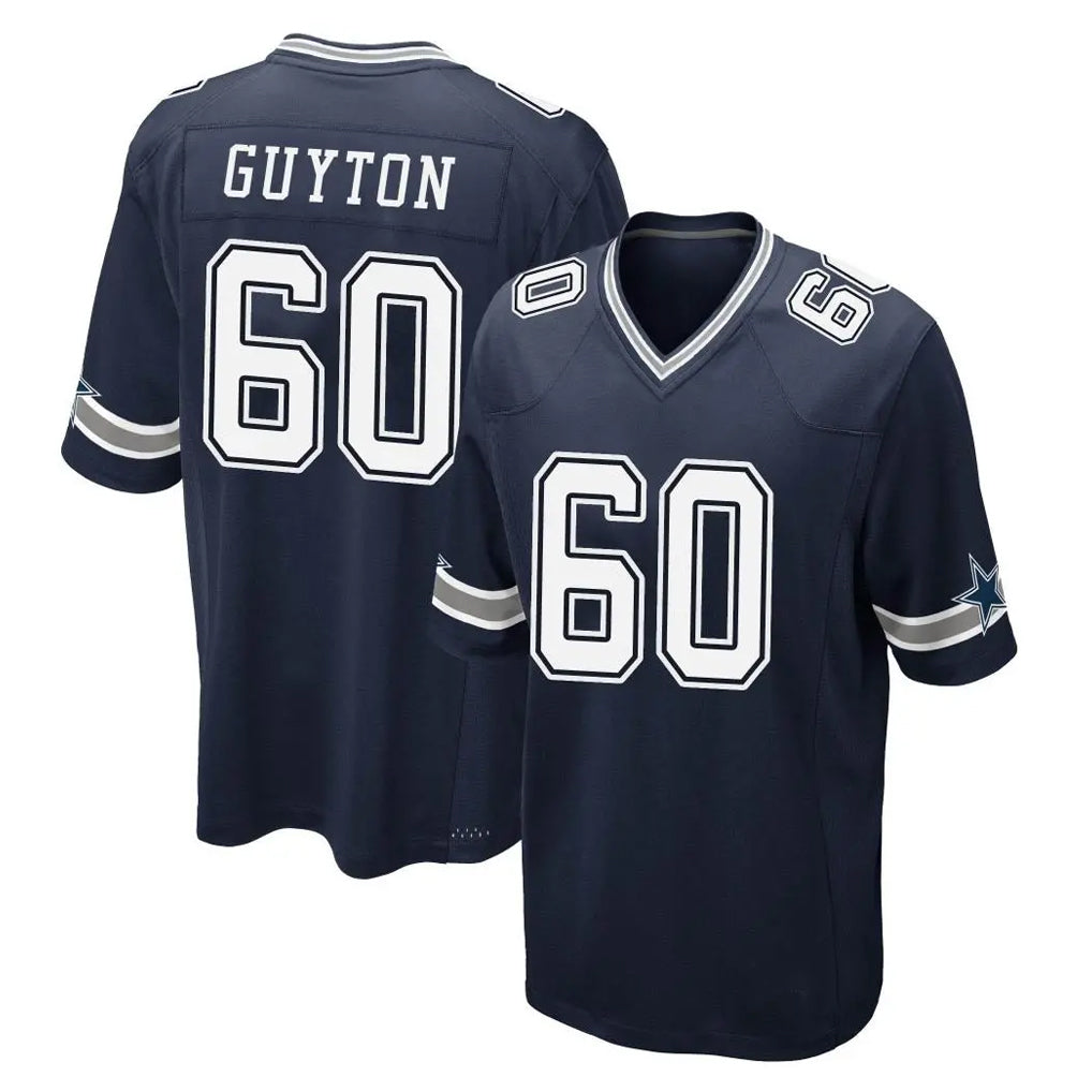 D.Cowboys #60 Tyler Guyton Player Navy Home Game CAdoa Stitched Jerseys