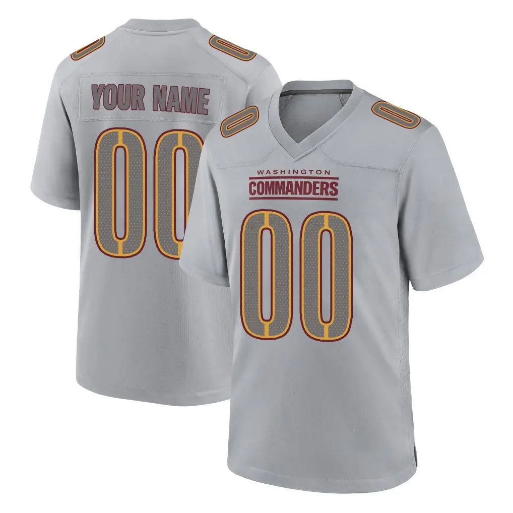 Custom W.Commanders Gray Atmosphere Fashion Home Game Any Name & Numbers CAdoa Stitched Jerseys