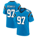 C.Panthers #97 Bobby Brown III Player Blue Home Game CAdoa Stitched Jerseys