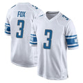 D.Lions #3 Jack Fox Player White Home Game CAdoa Stitched Jerseys