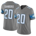 D.Lions #20 Barry Sanders Player Gray Vapor F.U.S.E. Limited Home Game CAdoa Stitched Jerseys
