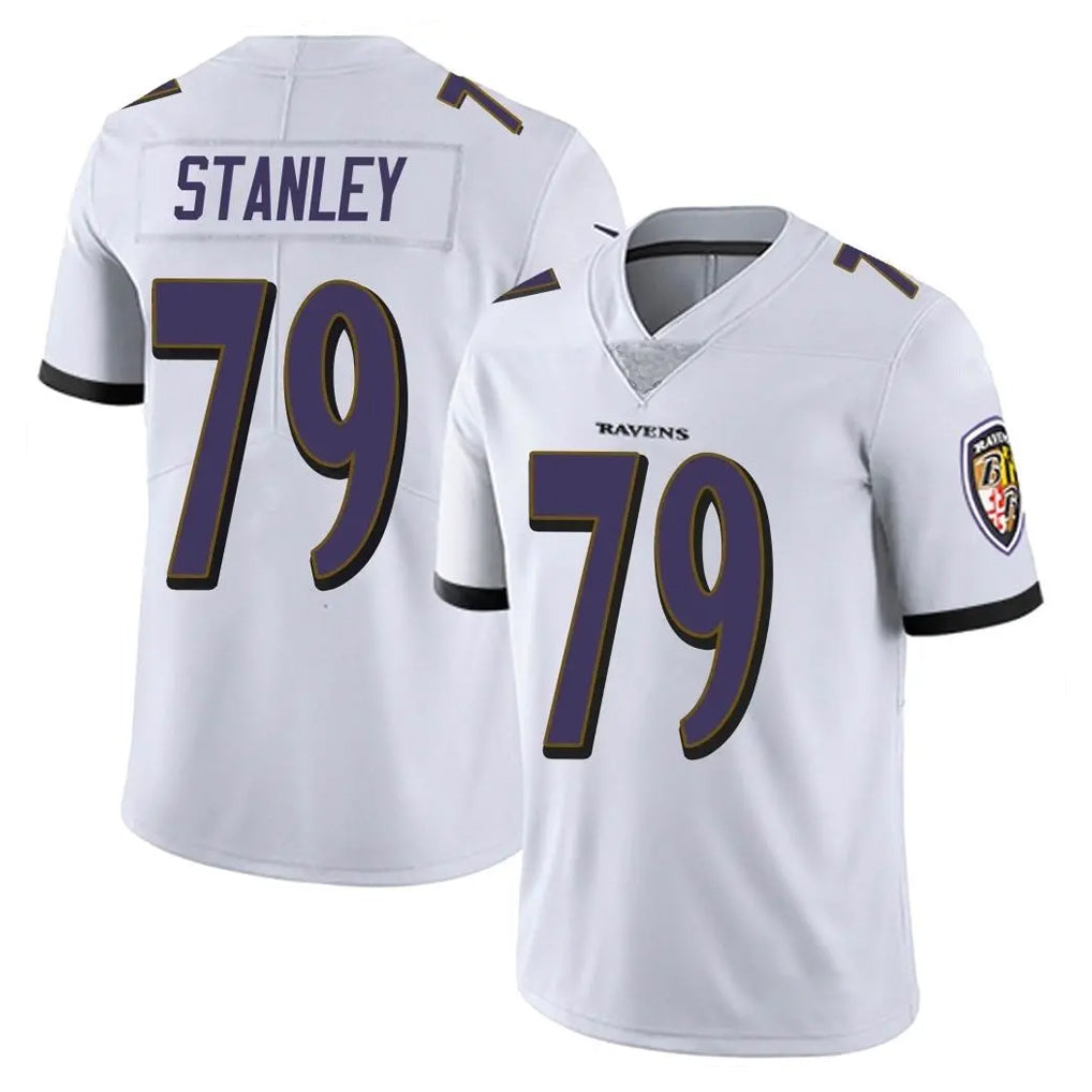 B.Ravens #79 Ronnie Stanley Player White Vapor F.U.S.E. Limited CAdoa Stitched Jerseys