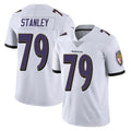 B.Ravens #79 Ronnie Stanley Player White Vapor F.U.S.E. Limited CAdoa Stitched Jerseys