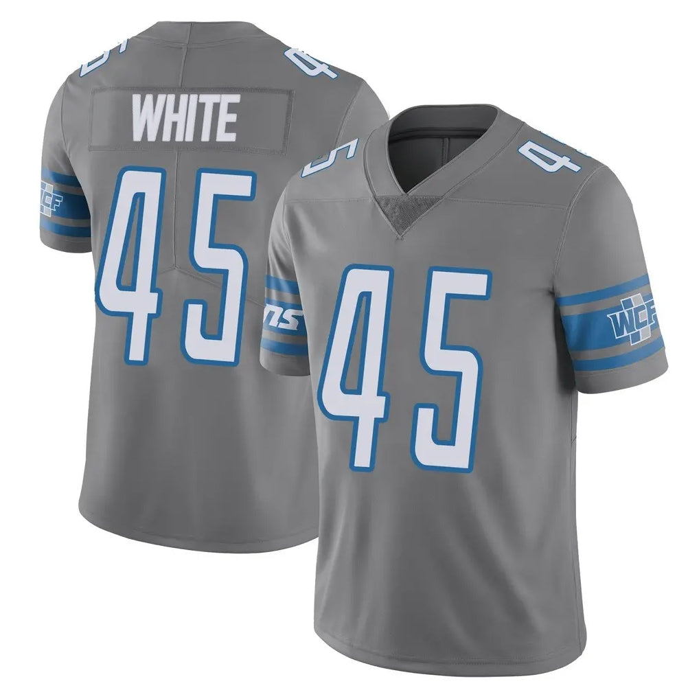 D.Lions #45 Devin White Player Gray Vapor Untouchable Limited Home Game CAdoa Stitched Jerseys