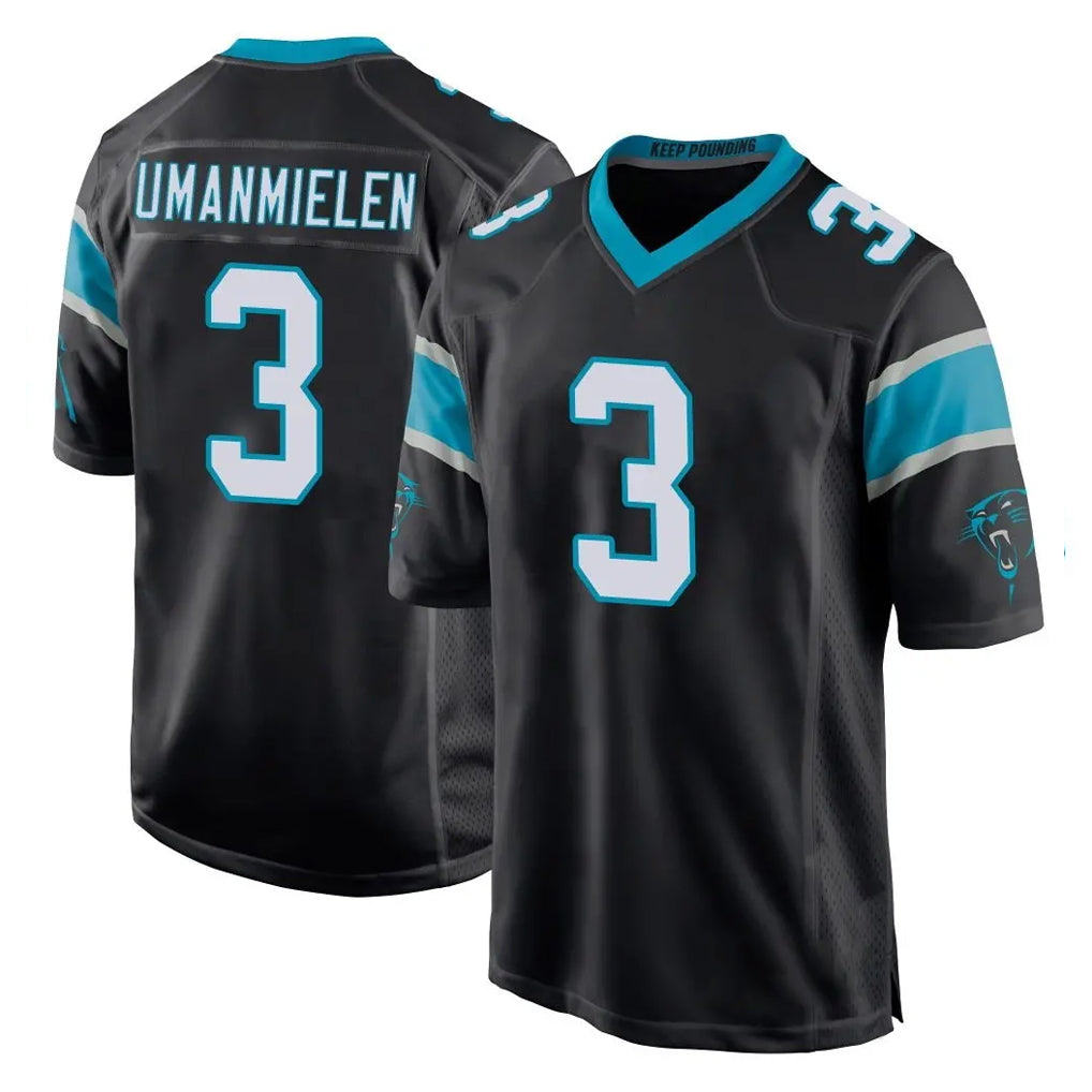 C.Panthers #3 Princely Umanmielen Player Black Game CAdoa Stitched Jerseys