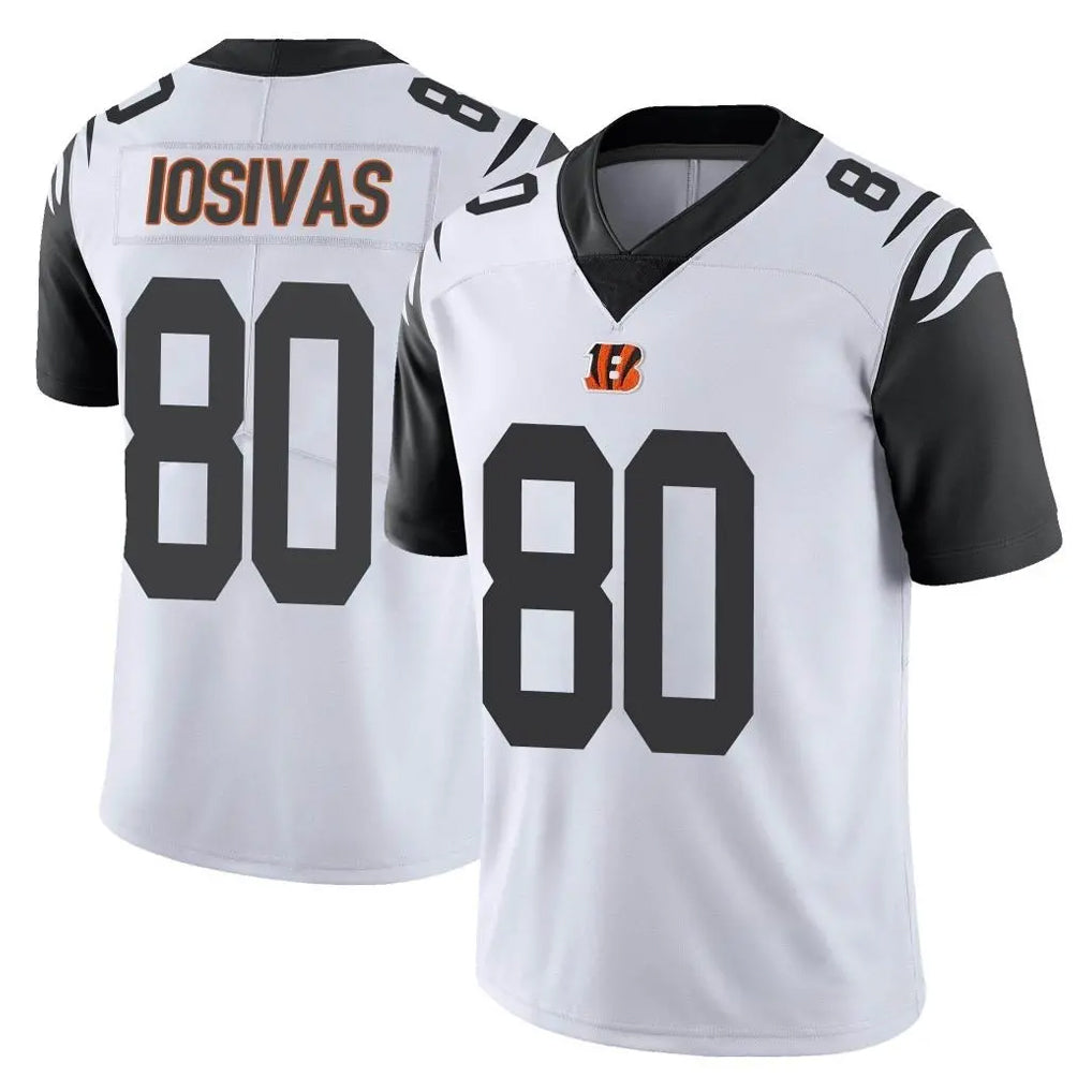 C.Bengals #80 Andrei Iosivas Player White Color Rush Vapor Untouchable Limted Home Game CAdoa Stitched Jerseys
