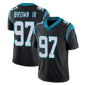 C.Panthers #97 Bobby Brown III Player Black Vapor Untouchable Limited Game CAdoa Stitched Jerseys