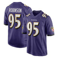 B.Ravens #95 Tavius Robinson Player Purple Home Game CAdoa Stitched Jerseys