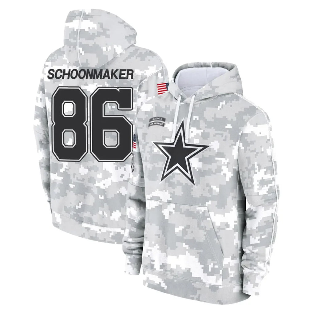 D.Cowboys #86 Luke Schoonmaker Player Arctic Camo Salute to Service Hoodies Limited Game CAdoa Stitched Jerseys