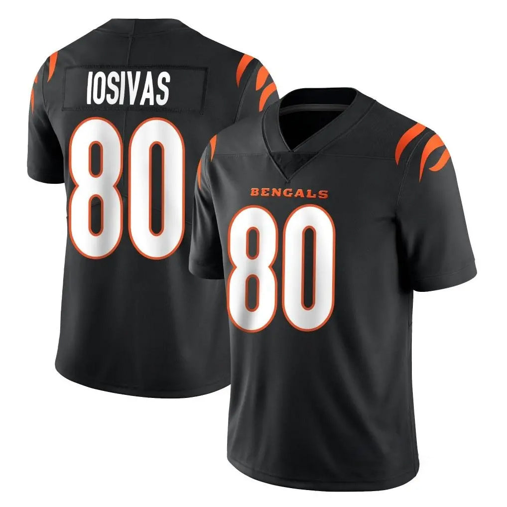 C.Bengals #80 Andrei Iosivas Player Black Vapor Untouchable Limited Home Game CAdoa Stitched Jerseys