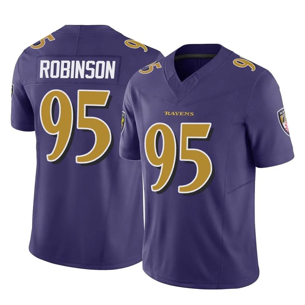 B.Ravens #95 Tavius Robinson Player Purple Vapor F.U.S.E. Limited CAdoa Stitched Jerseys
