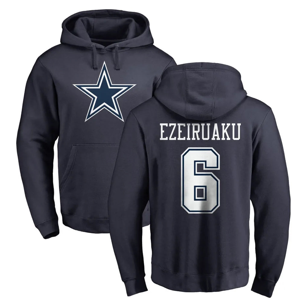 D.Cowboys #6 Donovan Ezeiruaku Player Navy Pullover Hoodies Limited CAdoa Stitched Jerseys