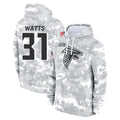 A.Falcons #31 Xavier Watts Player Camo Arctic Salute to Service Hoodies Limited CAdoa Stitched Jerseys