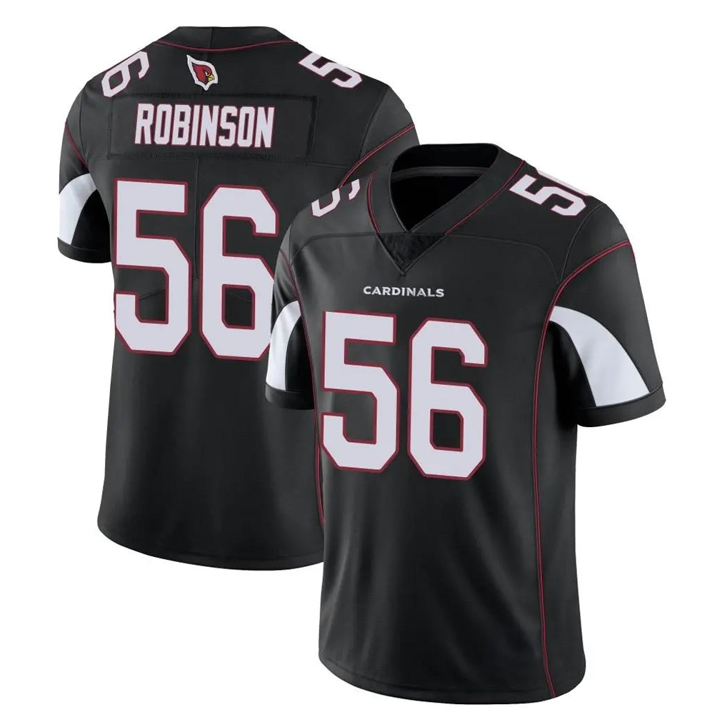 A.Cardinals #56 Darius Robinson Player Black Vapor Limited Home Game CAdoa Stitched Jerseys