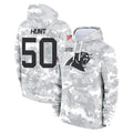 C.Panthers #50 Robert Hunt Player Arctic Camo Salute to Service Pullover Hoodies Limited Game CAdoa Stitched Jerseys