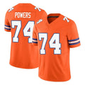 D.Broncos #74 Ben Powers Player Orange Limited Alternate Vapor F.U.S.E. Throwback Game CAdoa Stitched Jerseys