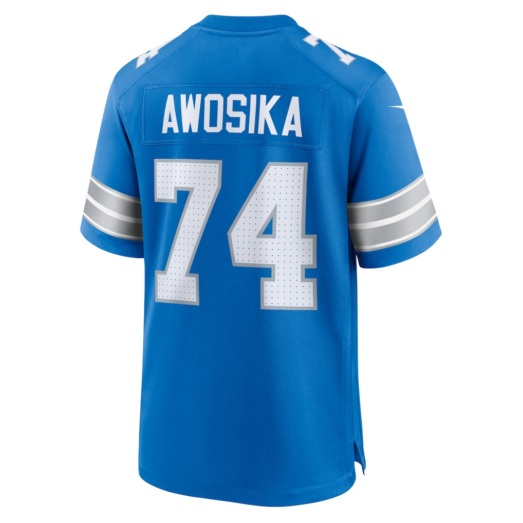CAdoa D.Lions #74 Kayode Awosika Blue Team Game Jersey