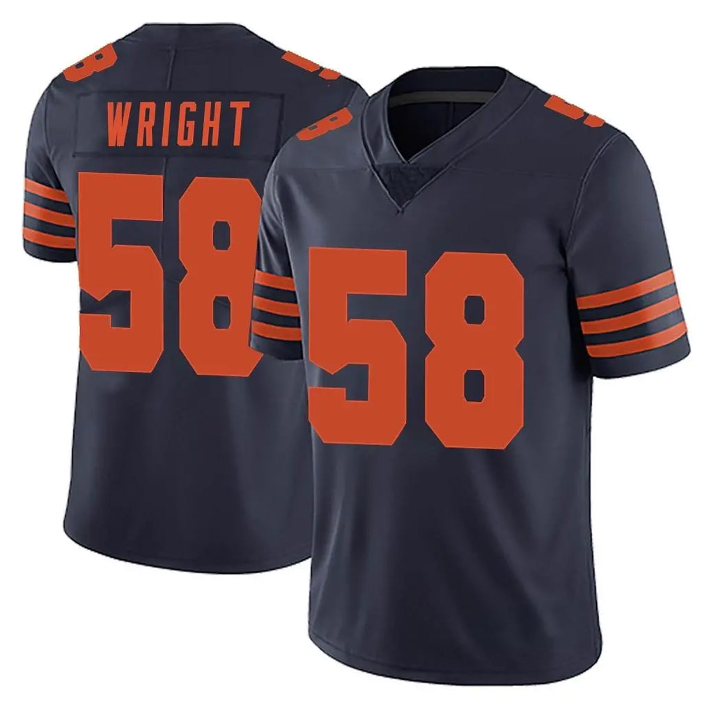 C.Bears #58 Darnell Wright Player Navy Blue Alternate Vapor Untouchable Limited CAdoa Stitched Jerseys