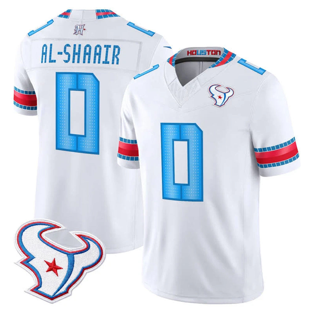 H.Texans #0 Azeez Al-Shaair Player Whtie 2026 Rivalries Vapor Limited Home Game CAdoa Stitched jerseys