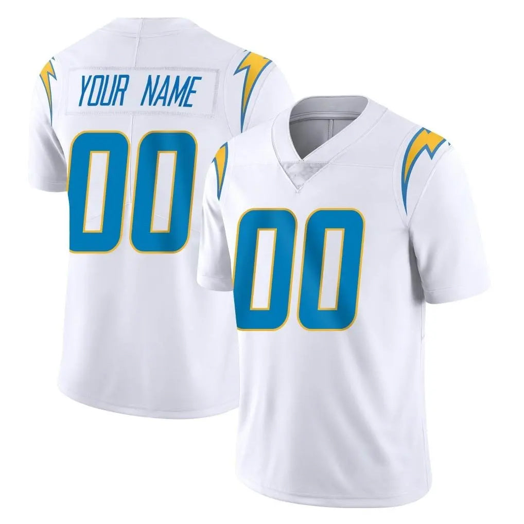 Custom LA.Chargers White Limited Vapor Untouchable Home Game Any Name & Numbers CAdoa Stitched Jerseys