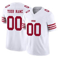 Custom SF.49ers White Limited Vapor F.U.S.E. Home Game Any Name & Numbers CAdoa Stitched Jerseys