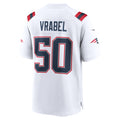 CAdoa NE.Patriots #50 Mike Vrabel White Game Retired Player Jersey
