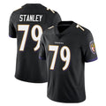 B.Ravens #79 Ronnie Stanley Player Black Vapor Untouchable Limited Home Game CAdoa Stitched Jerseys