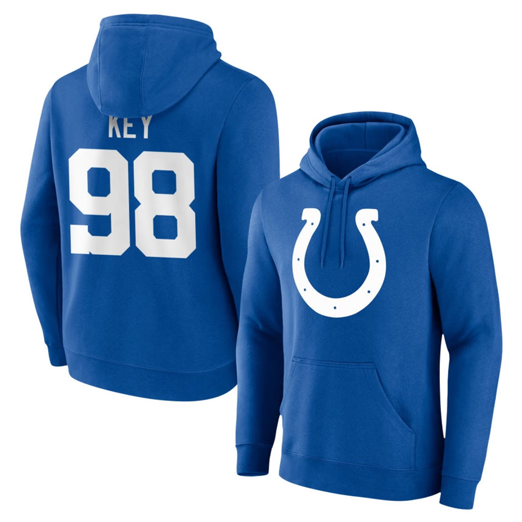 IN.Colts #98 Arden Key Player Royal Pullover Hoodies Limited Game CAdoa Stitched Jerseys