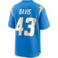 CAdoa LA.Chargers #43 Michael Davis Powder Blue Game Jersey